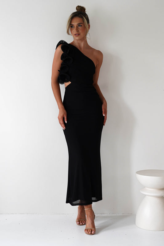 Sydney Bodycon Maksi Elbise | Siyah